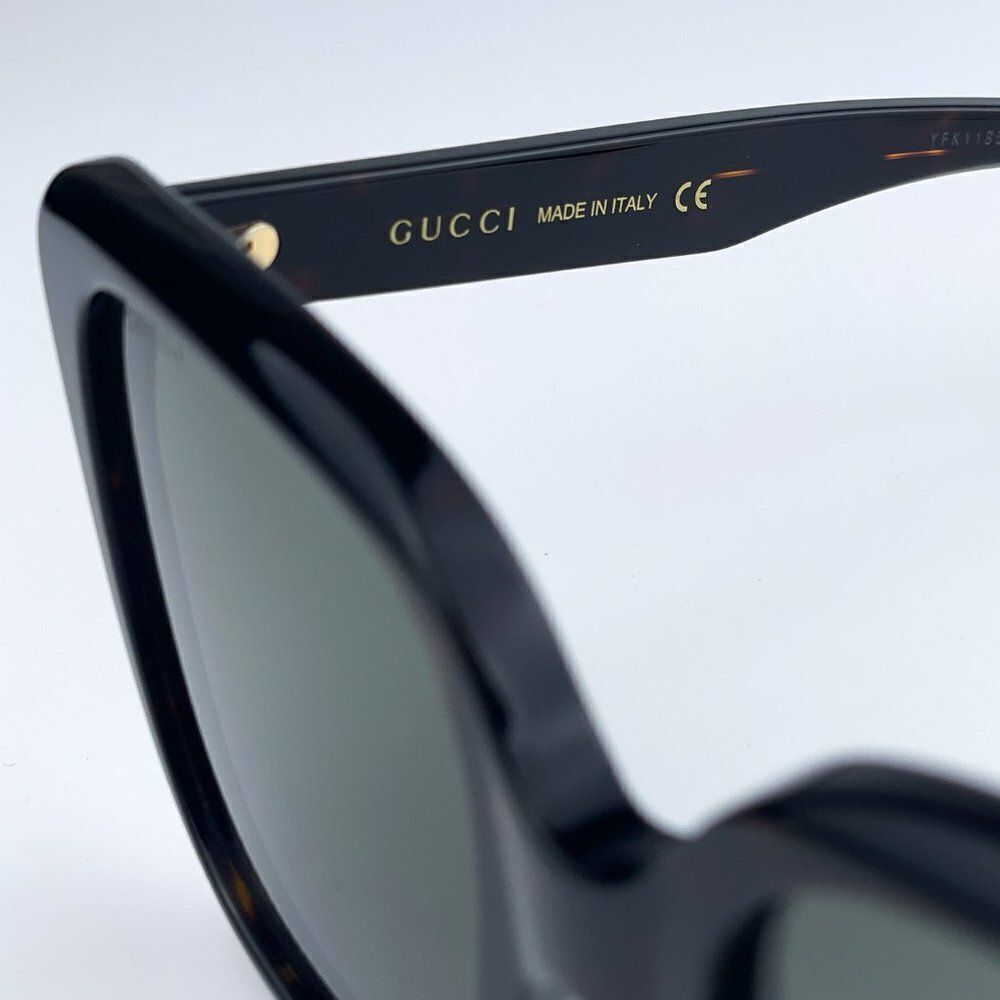 SALE! NEW Gucci GG1169S 003 Havana Green Square Oversized Women Sunglasses - Picture 7 of 12